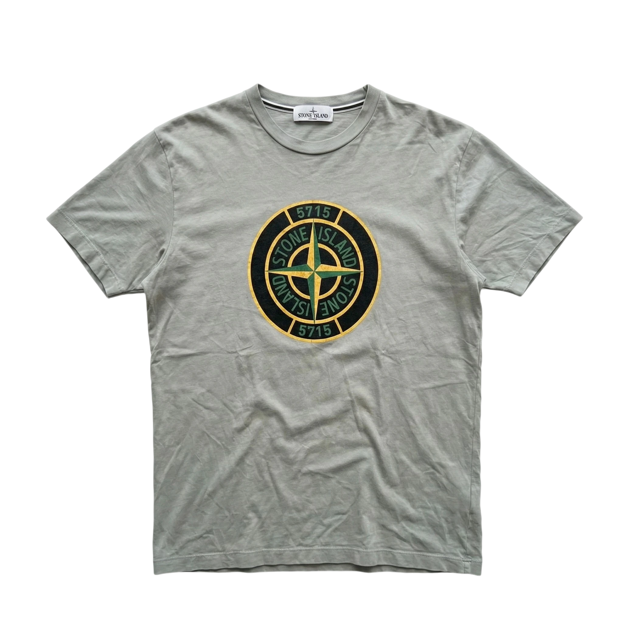 Stone Island Koszulka z Logo Szara XL Vintage Streetwear - widok ogólny przód vintage