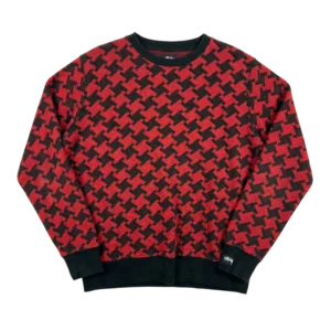 Stüssy Koszulka Longsleeve Czerwona L Vintage Streetwear - widok ogólny przód vintage