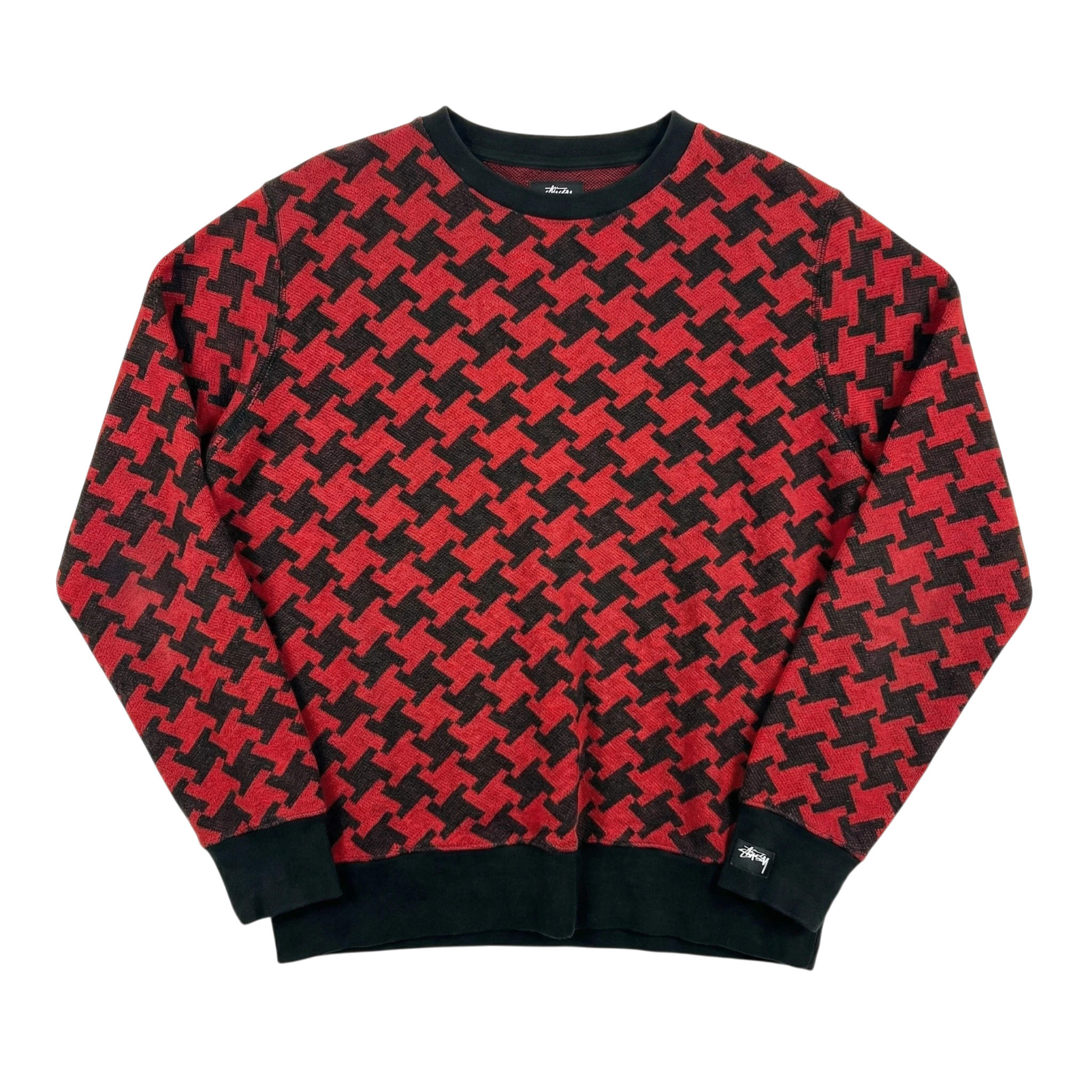 Stüssy Koszulka Longsleeve Czerwona L Vintage Streetwear - widok ogólny przód vintage