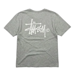 Stüssy Koszulka Szara Nadruk XL Vintage Streetwear - widok ogólny przód vintage