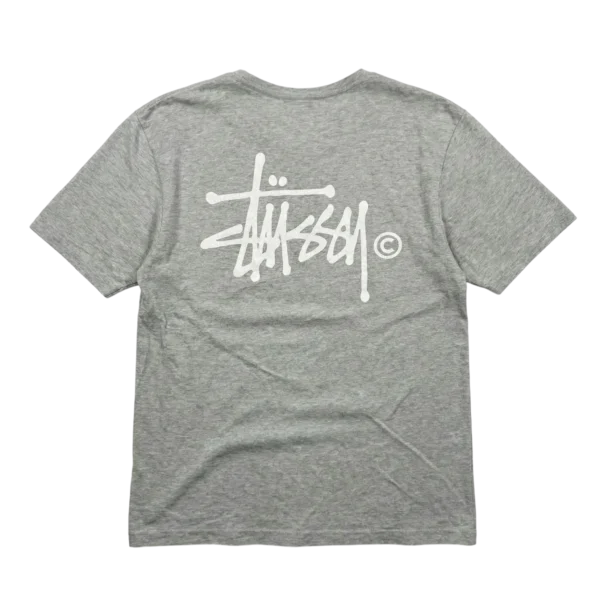 Stüssy Koszulka Szara Nadruk XL Vintage Streetwear - widok ogólny przód vintage