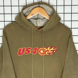 Thrasher Bluza z Kapturem Zielona L Vintage Streetwear - zdjęcie 4