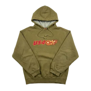 Thrasher Bluza z Kapturem Zielona L Vintage Streetwear - widok ogólny przód vintage