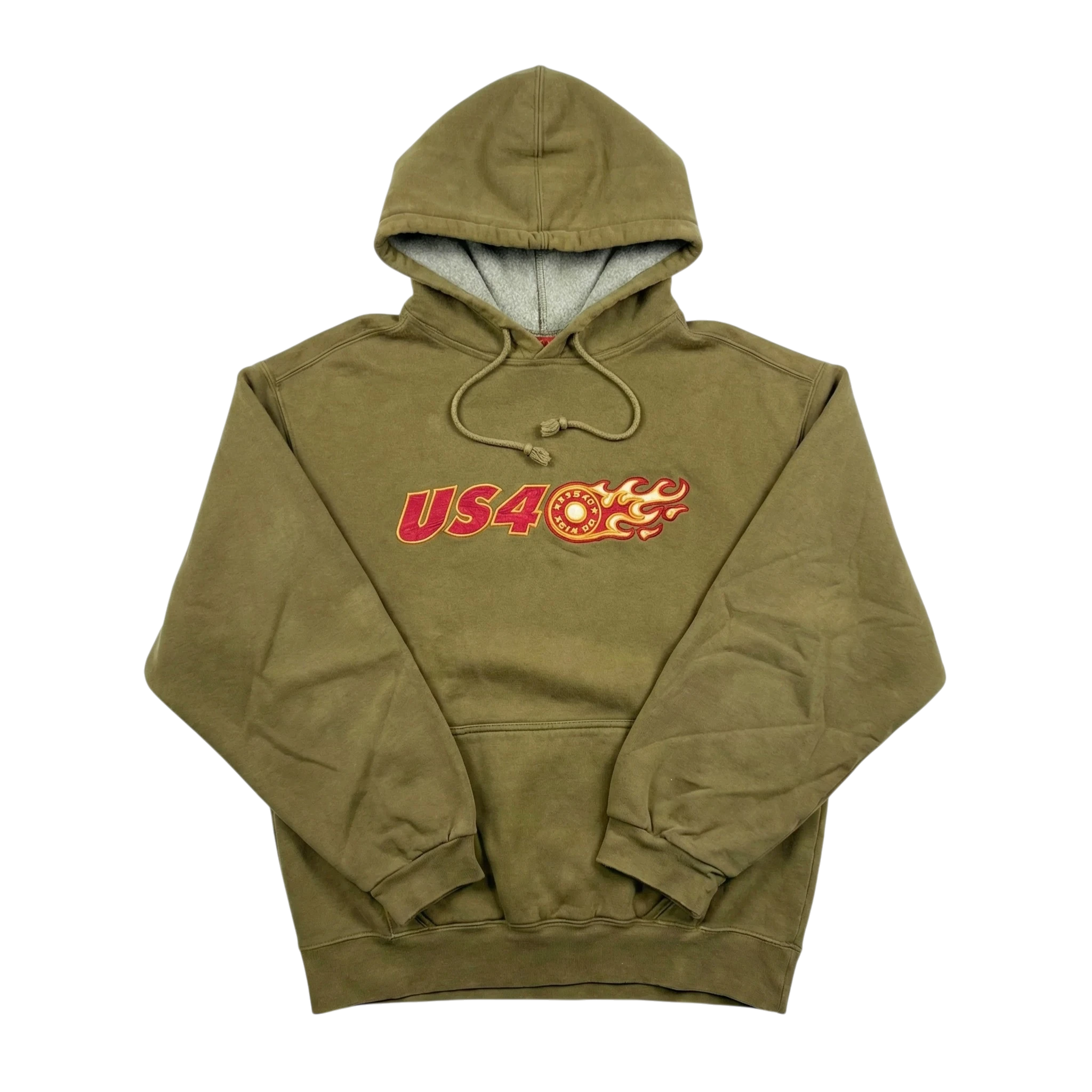 Thrasher Bluza z Kapturem Zielona L Vintage Streetwear - widok ogólny przód vintage