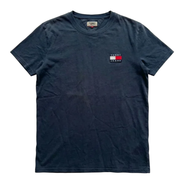 Tommy Hilfiger Koszulka Logo Granatowa XXL Vintage Retro - widok ogólny przód vintage