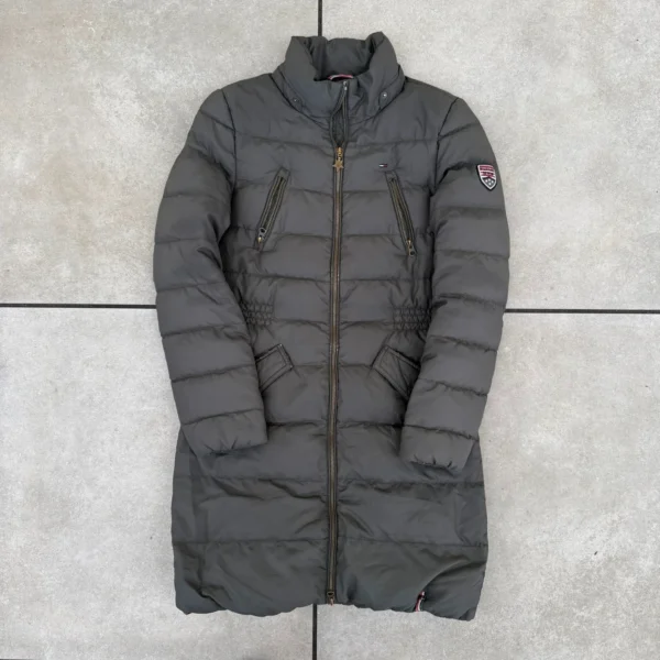 Tommy Hilfiger Kurtka Parka Puchowa M Vintage Streetwear - zdjęcie 2