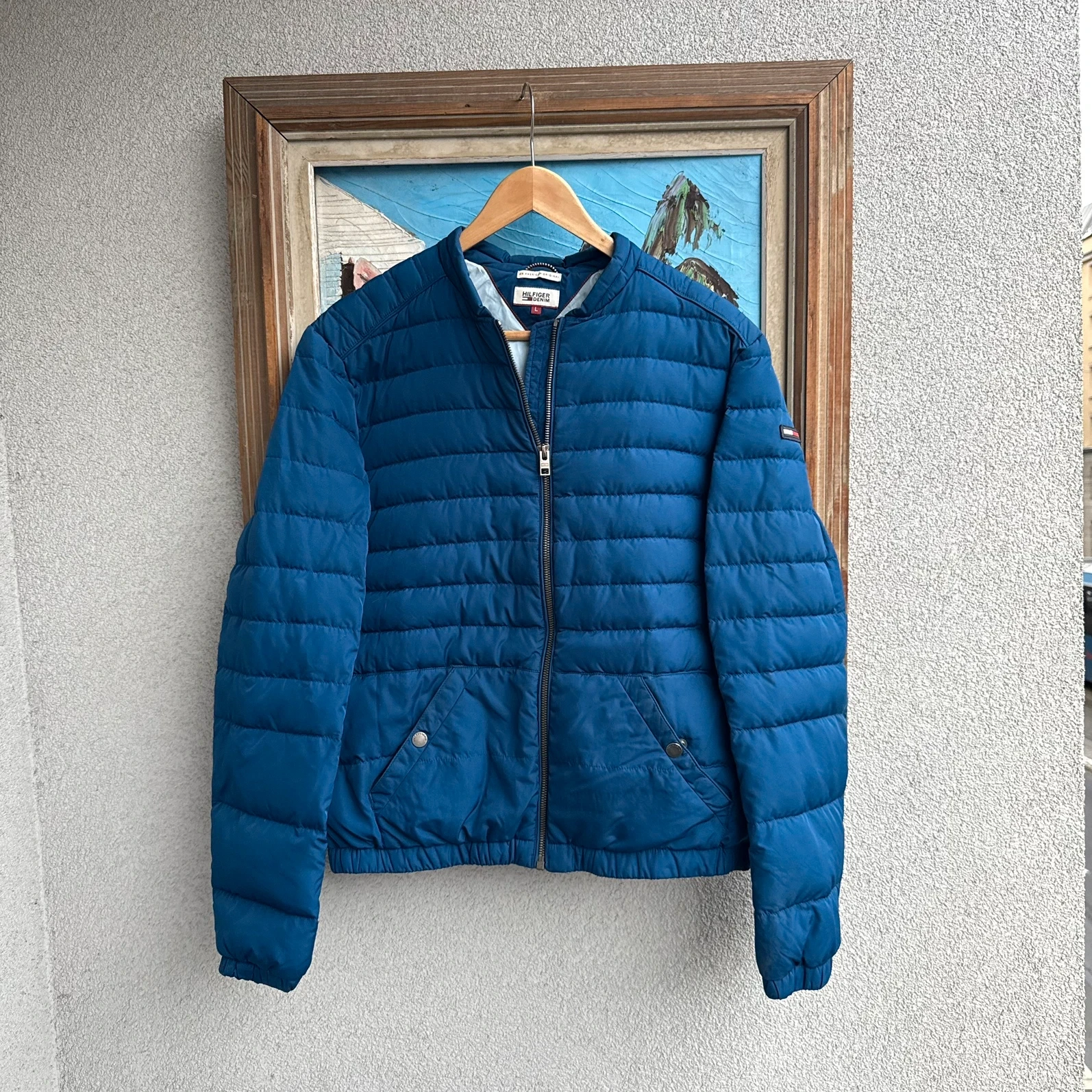 Tommy Hilfiger Kurtka Puchowa XL Vintage Streetwear - widok ogólny przód vintage