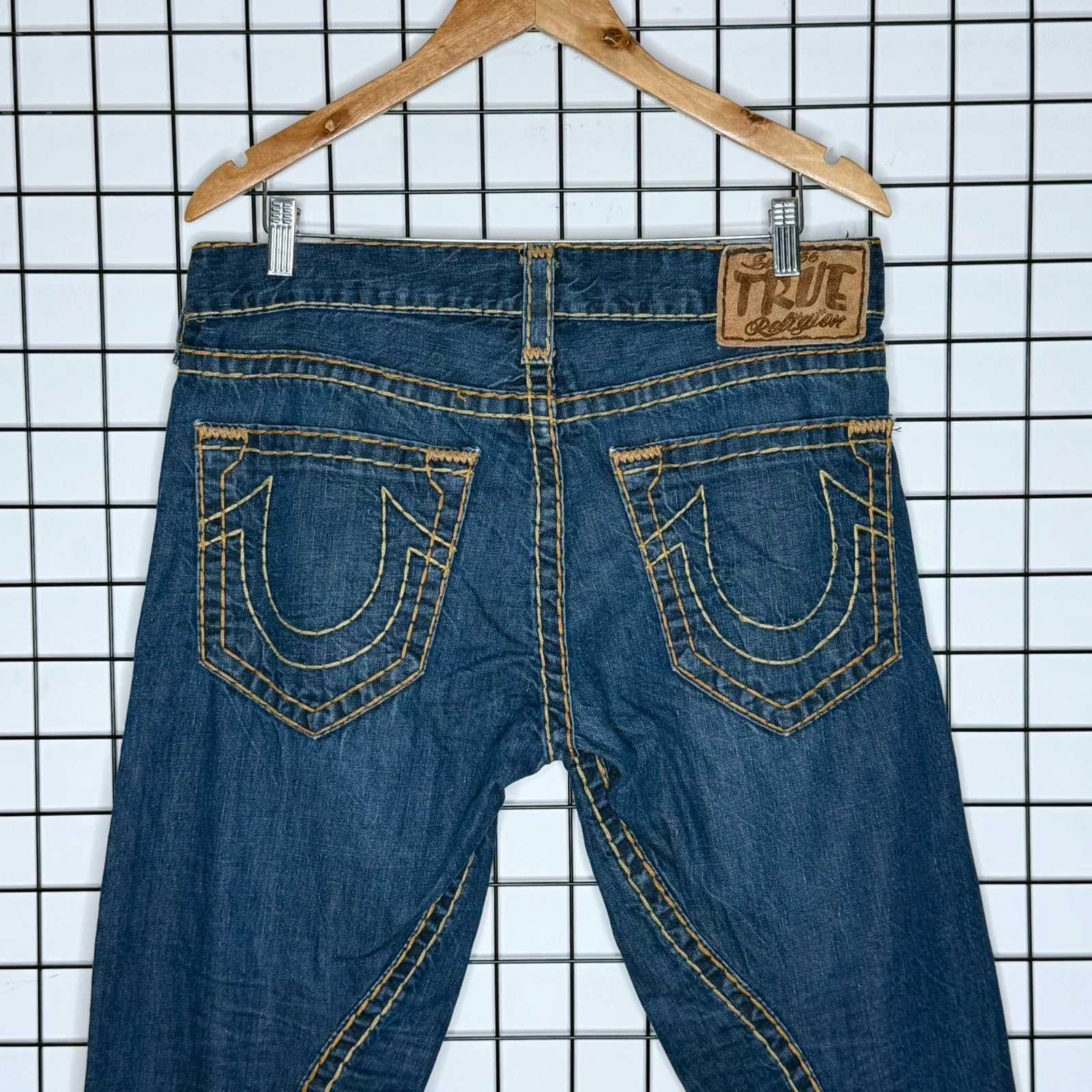 True Religion Jeansy Szerokie Fat Stitch XL Vintage Retro - widok ogólny przód vintage
