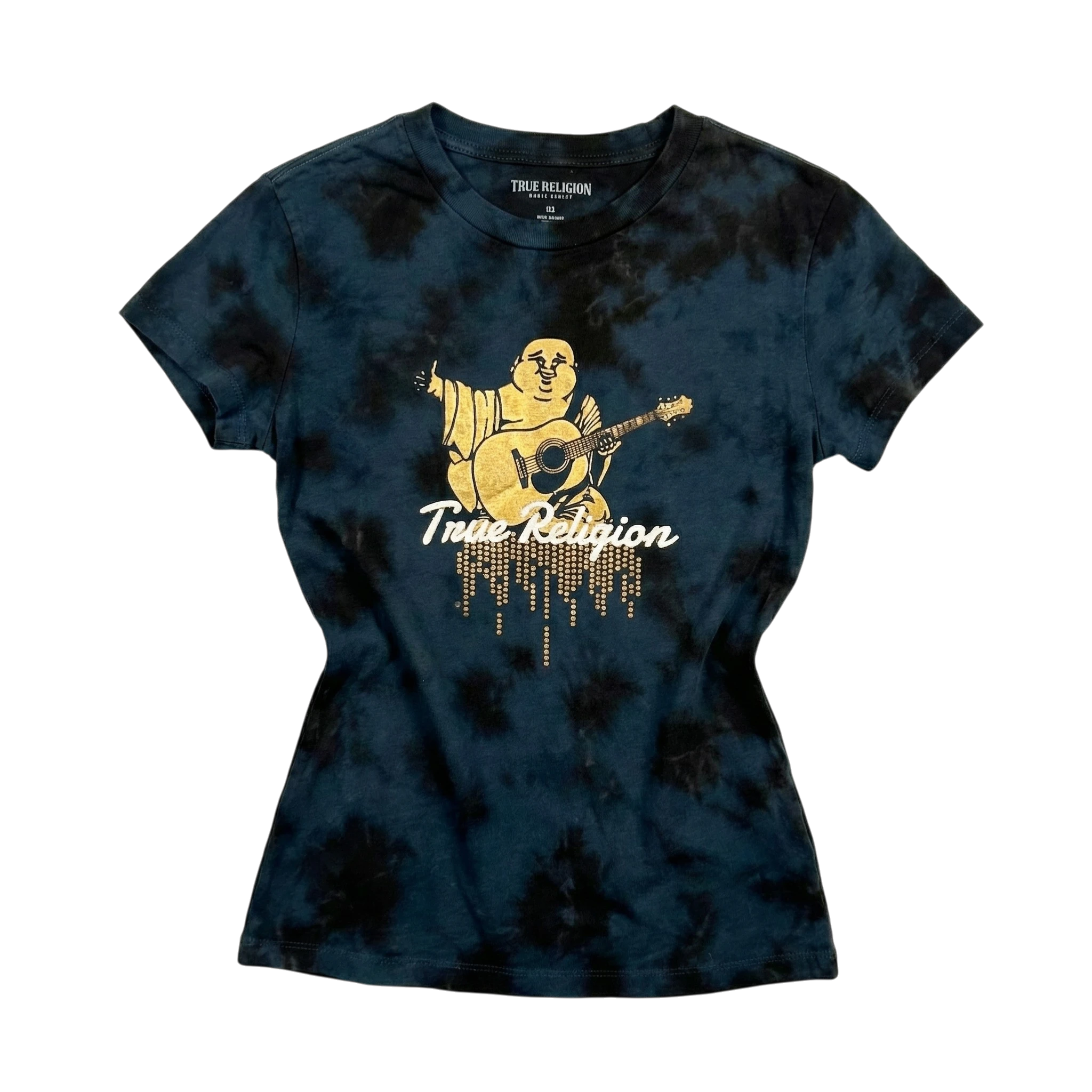 True Religion Koszulka Camo XXXS Vintage Streetwear - widok ogólny przód vintage