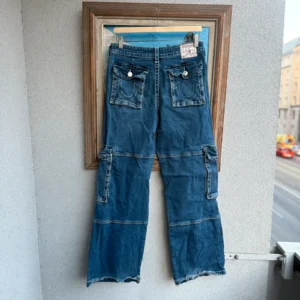 True Religion Spodnie Cargo Jeansy L Vintage Streetwear - zdjęcie 2