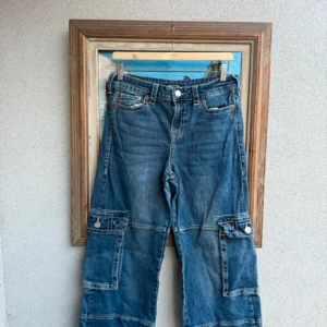 True Religion Spodnie Cargo Jeansy L Vintage Streetwear - zdjęcie 4