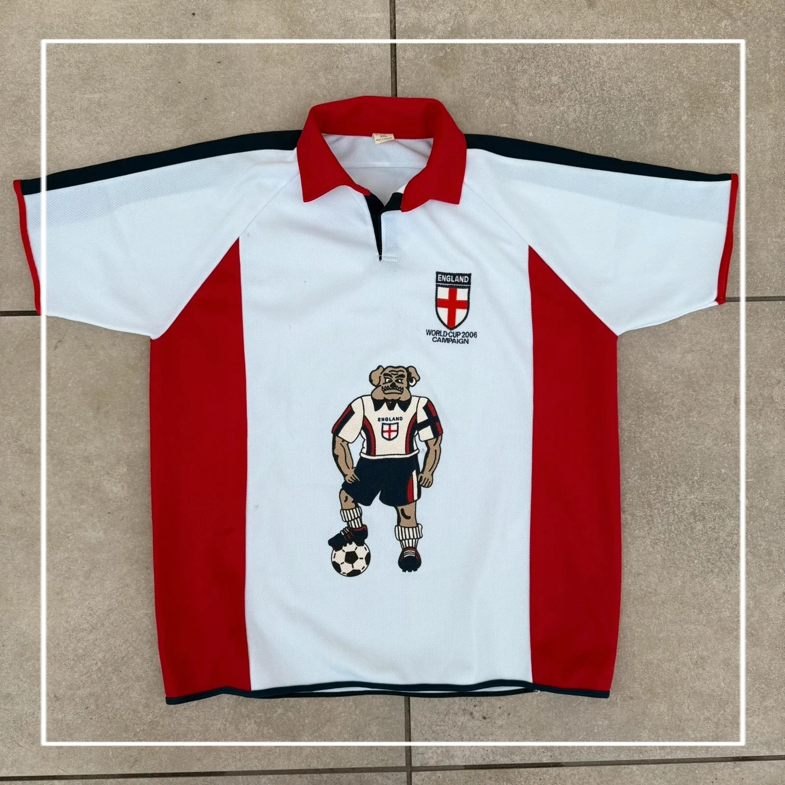 Umbro England Koszulka Piłkarska XXL Vintage Streetwear - widok ogólny przód vintage
