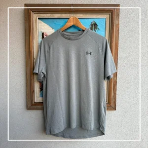 Under Armour Koszulka Sportowa Szara L Vintage Streetwear - zdjęcie 2