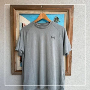 Under Armour Koszulka Sportowa Szara L Vintage Streetwear - zdjęcie 4