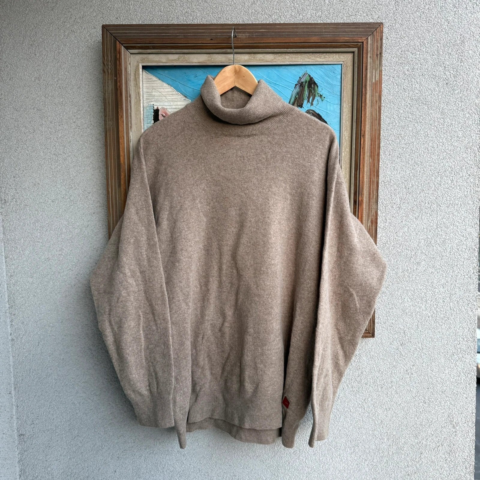 Valentino Sweter Wełniany Golf XL Vintage Streetwear - widok ogólny przód vintage