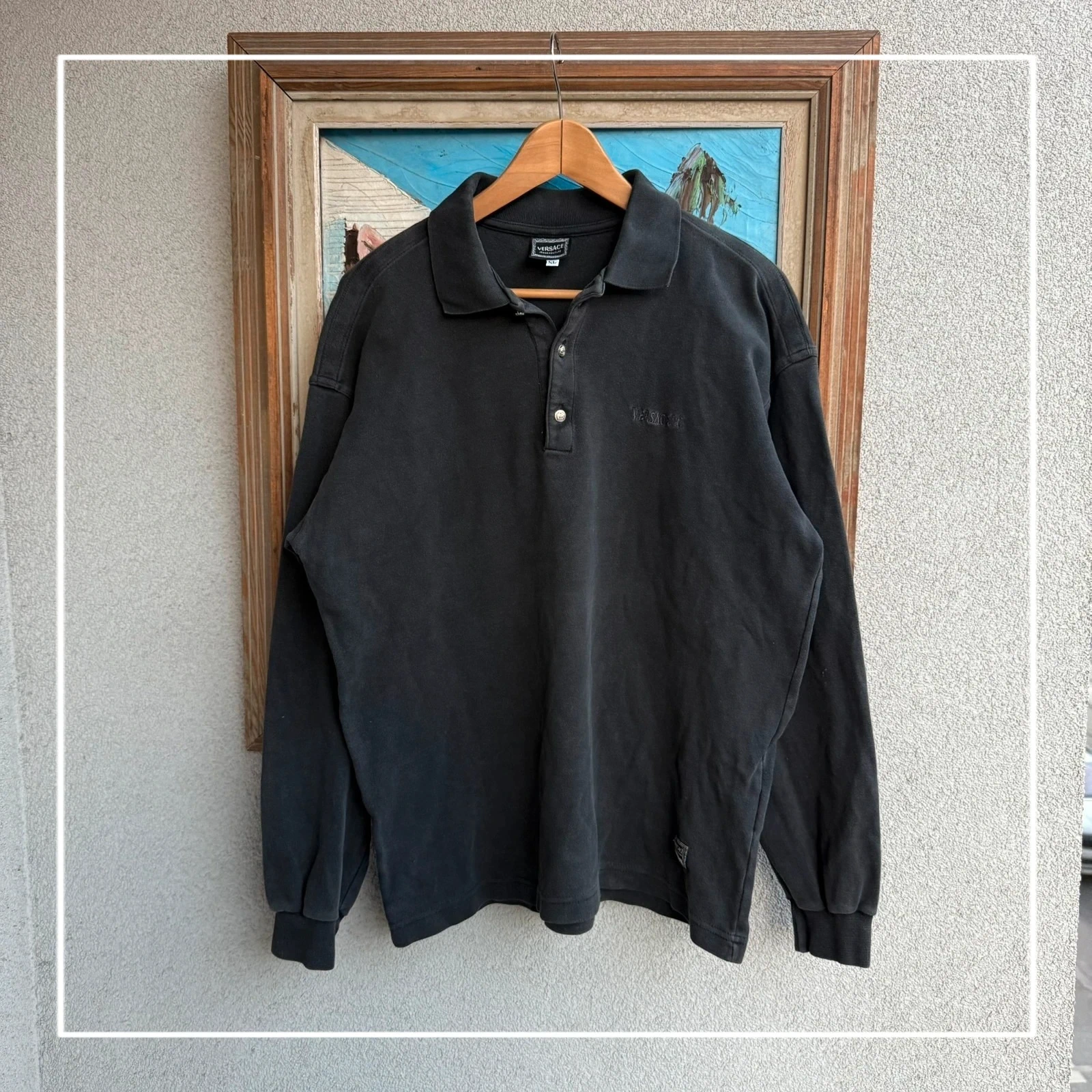 Versace Bluza z Kołnierzem XL Vintage Streetwear - widok ogólny przód vintage