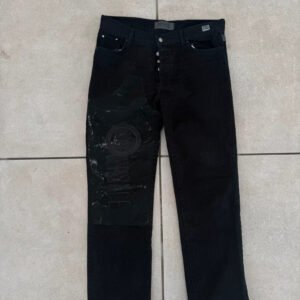 Versace Jeansy Spodnie Czarne XL Vintage Streetwear - zdjęcie 4