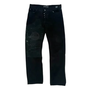 Versace Jeansy Spodnie Czarne XL Vintage Streetwear - widok ogólny przód vintage