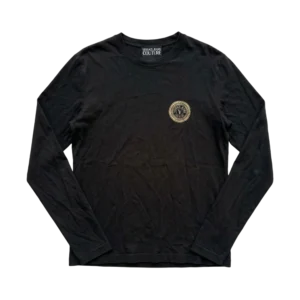 Versace Koszulka Longsleeve Czarna L Vintage Streetwear - widok ogólny przód vintage