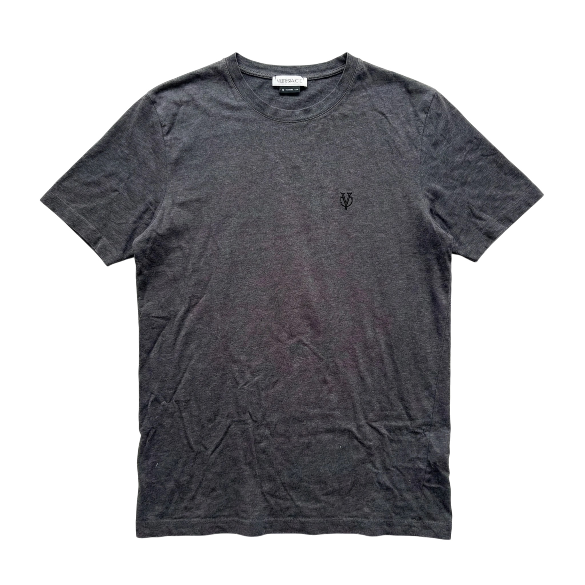 Versace Koszulka T-shirt Szary Logo XL Vintage Streetwear - widok ogólny przód vintage