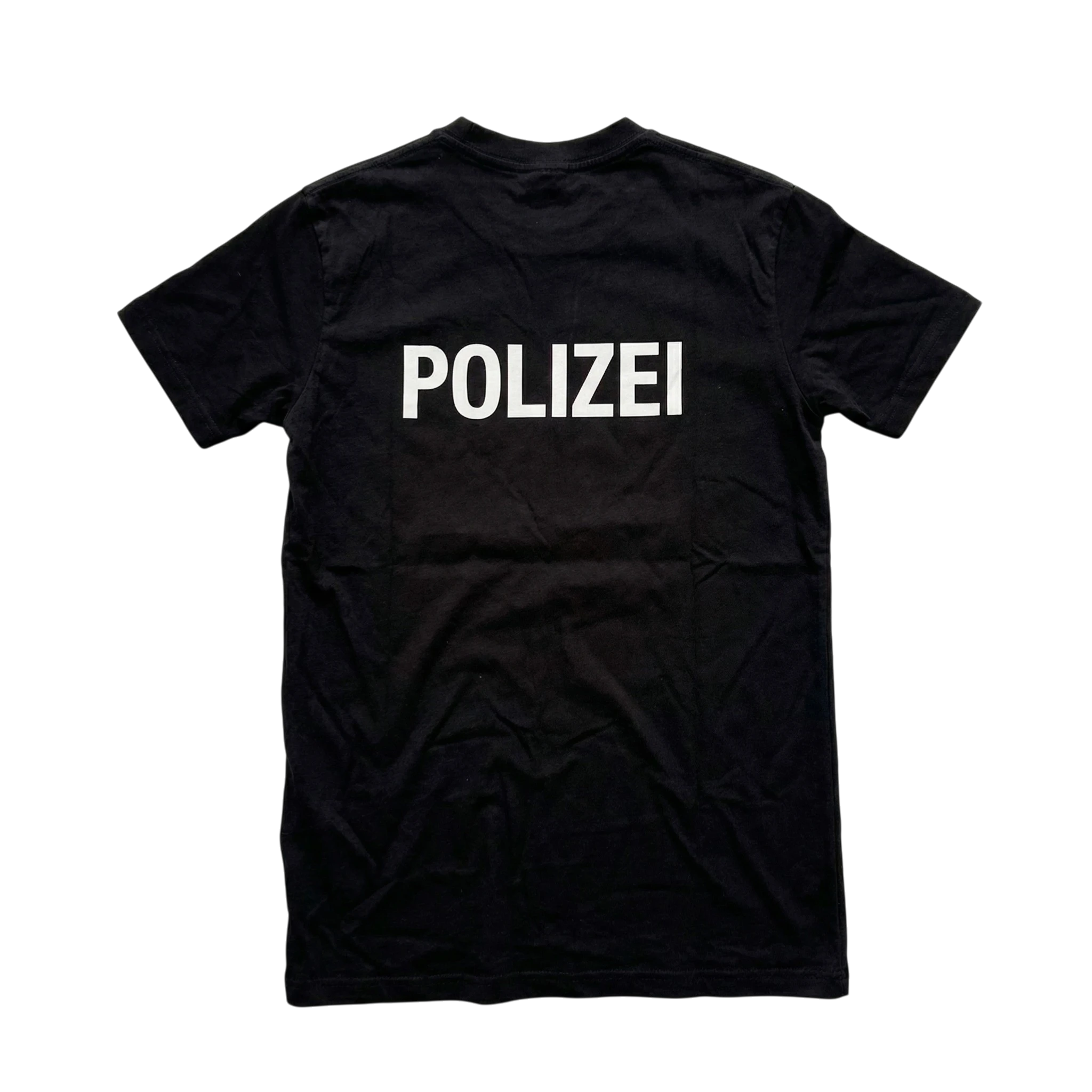 Vetements Koszulka Polizei Czarna M Vintage Streetwear - widok ogólny przód vintage