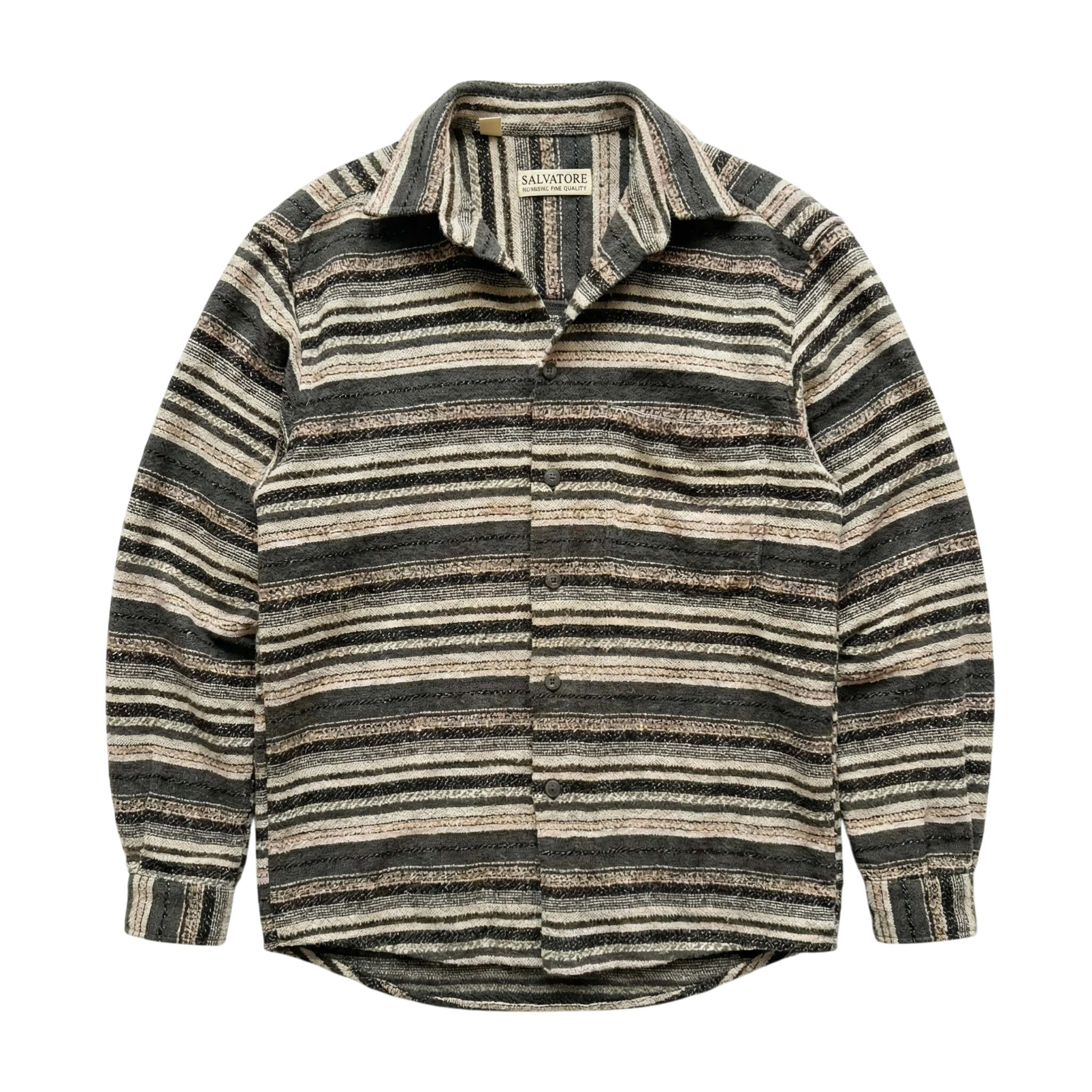 Vintage Love Koszula Overshirt W Paski XL Vintage Streetwear - widok ogólny przód vintage