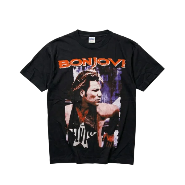 Vintage Love Koszulka Band Tee Bon Jovi L Vintage Streetwear - widok ogólny przód vintage