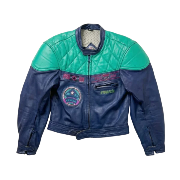 Vintage Love Kurtka Motocyklowa Skóra Cropped L Vintage Retro - widok ogólny przód vintage