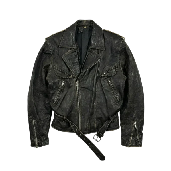 Vintage Love Kurtka Ramoneska Skórzana Biker XL Vintage - widok ogólny przód vintage
