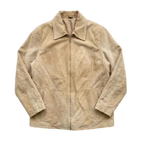 Vintage Love Kurtka Skórzana Beżowa XL Vintage Streetwear - widok ogólny przód vintage