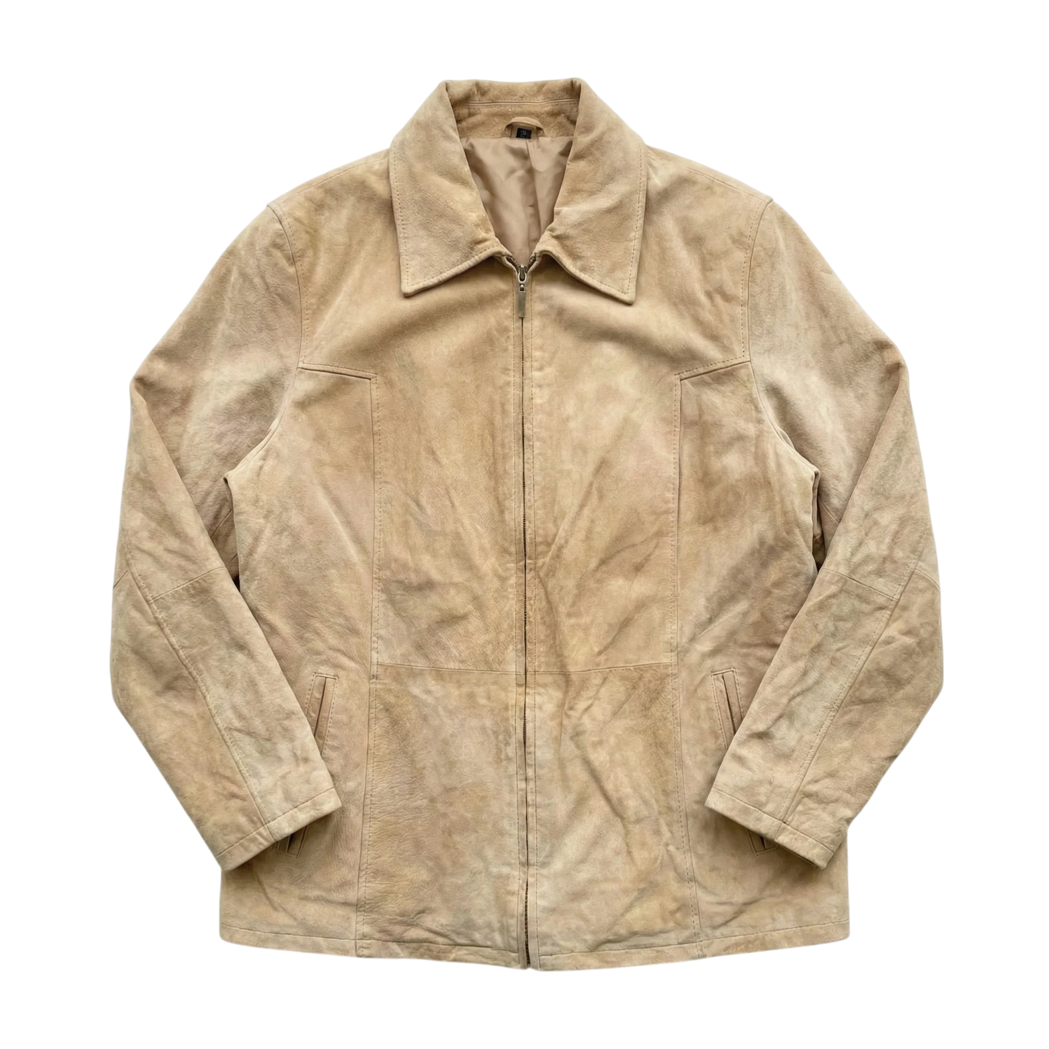 Vintage Love Kurtka Skórzana Beżowa XL Vintage Streetwear - widok ogólny przód vintage