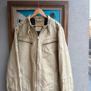 Vintage Love Kurtka Skórzana Beżowa XXL Vintage Streetwear - zdjęcie 4