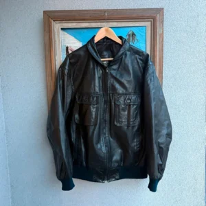 Vintage Love Kurtka Skórzana Bomberka L Vintage Streetwear - zdjęcie 2