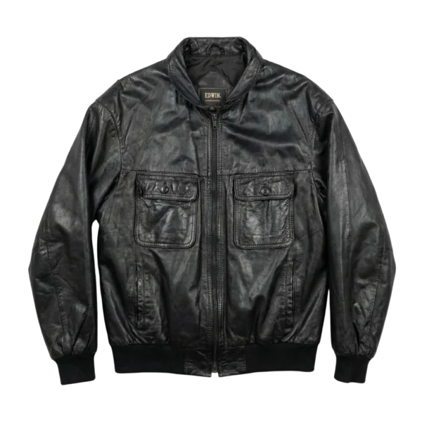 Vintage Love Kurtka Skórzana Bomberka L Vintage Streetwear - widok ogólny przód vintage