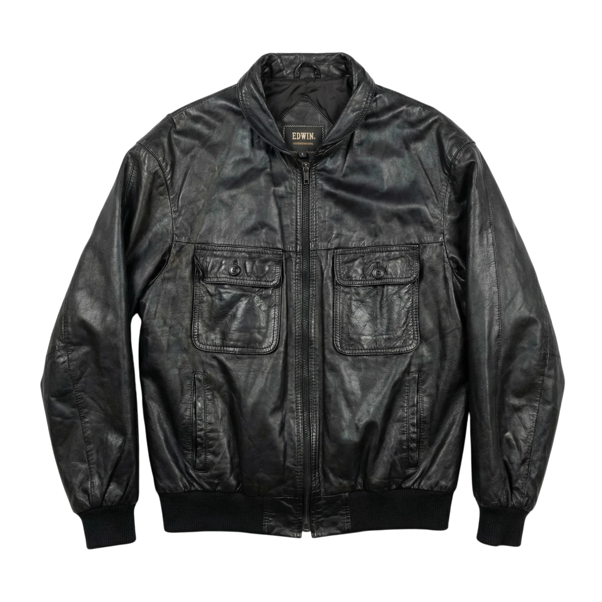 Vintage Love Kurtka Skórzana Bomberka L Vintage Streetwear - widok ogólny przód vintage