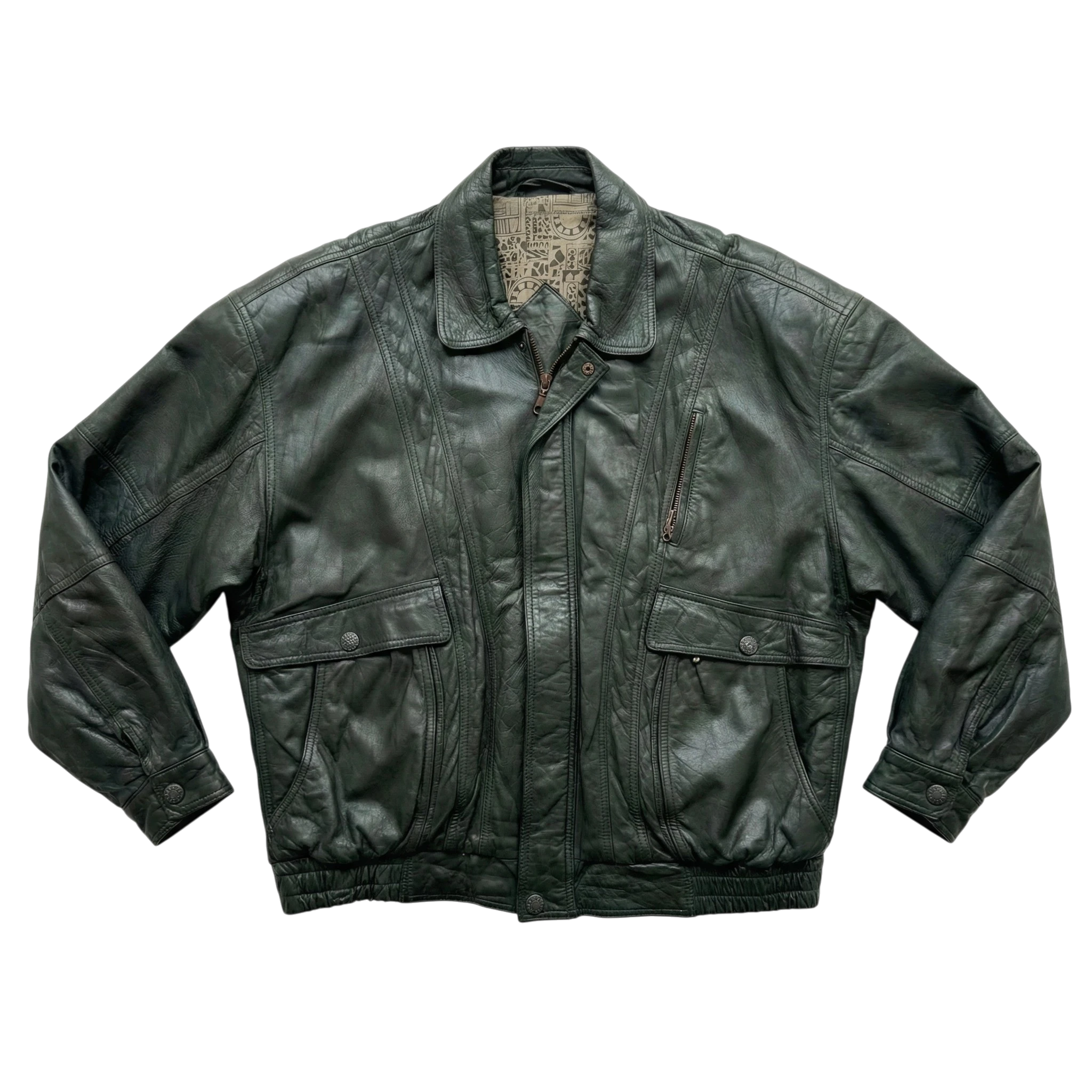 Vintage Love Kurtka Skórzana Bomberka XXL Vintage Streetwear - widok ogólny przód vintage
