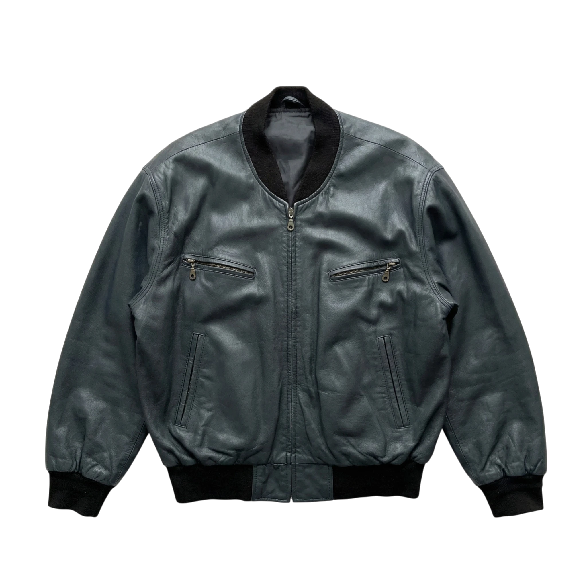 Vintage Love Kurtka Skórzana Cropped L Vintage Streetwear - widok ogólny przód vintage