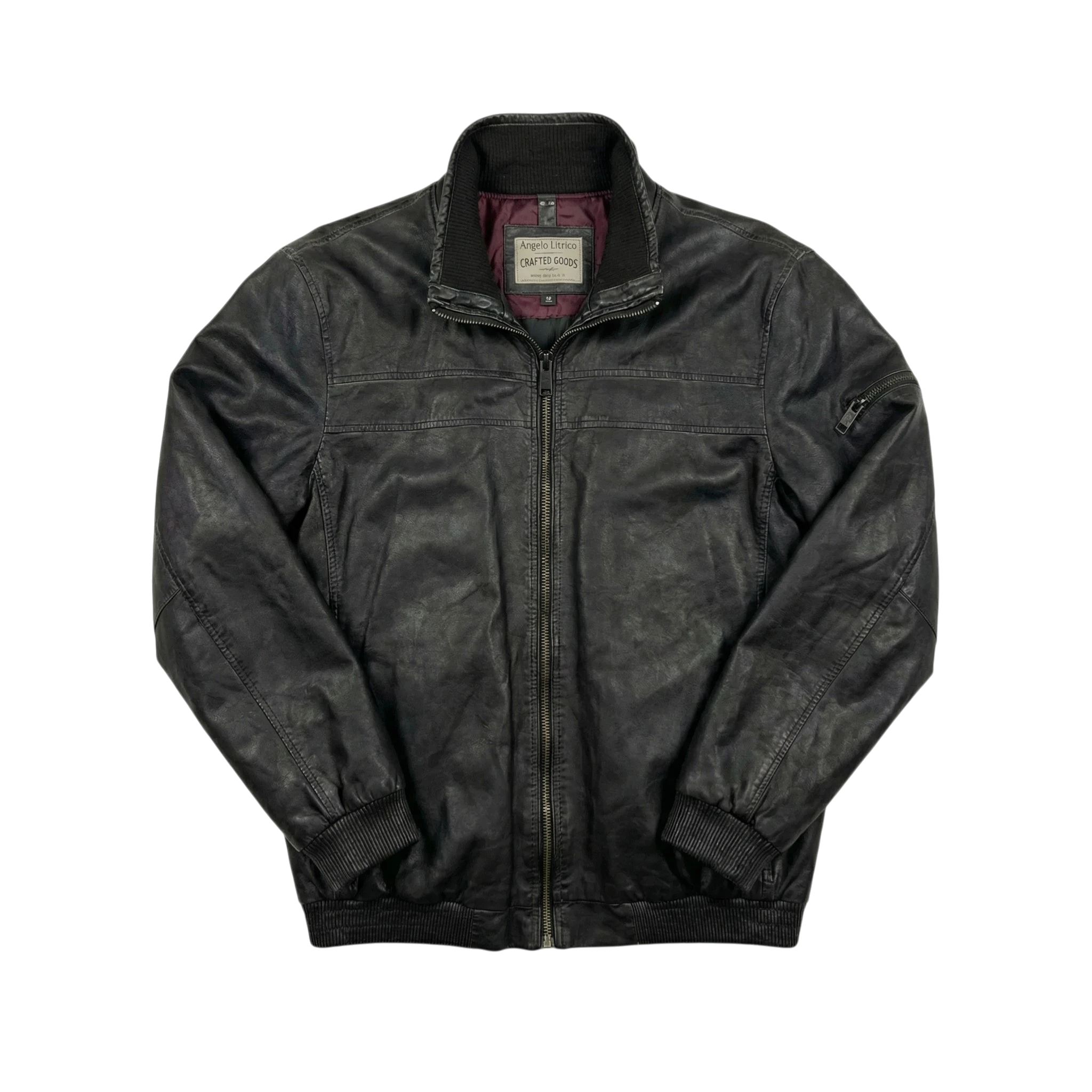 Vintage Love Kurtka Skórzana Czarna L Vintage Streetwear - widok ogólny przód vintage