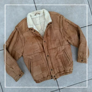 Vintage Love Kurtka Skórzana Sherpa XL Vintage Streetwear - zdjęcie 4