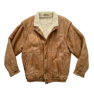 Vintage Love Kurtka Skórzana Sherpa XL Vintage Streetwear - widok ogólny przód vintage
