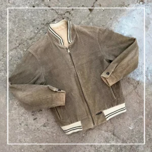 Vintage Love Kurtka Sztruksowa Khaki XL Vintage Retro Streetwear - zdjęcie 4