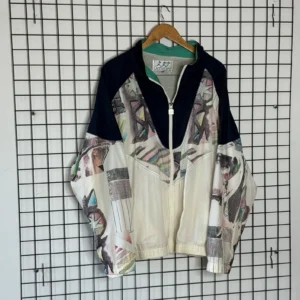 Vintage Love Kurtka Wiatrówka Kolorowa XL Vintage Retro Streetwear - zdjęcie 3