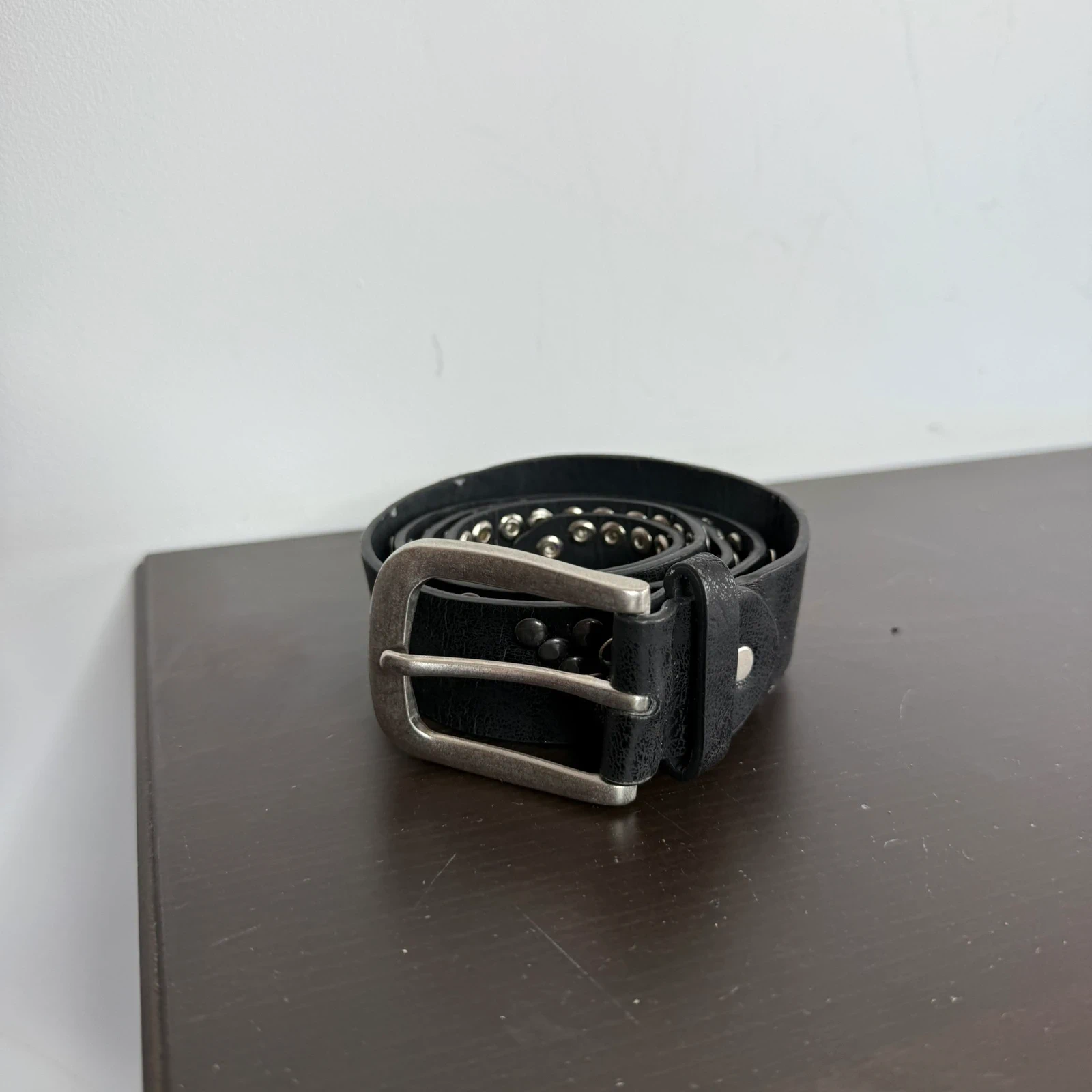 Vintage Love Pasek Skórzany Ćwieki 90 cm Vintage Streetwear - widok ogólny przód vintage