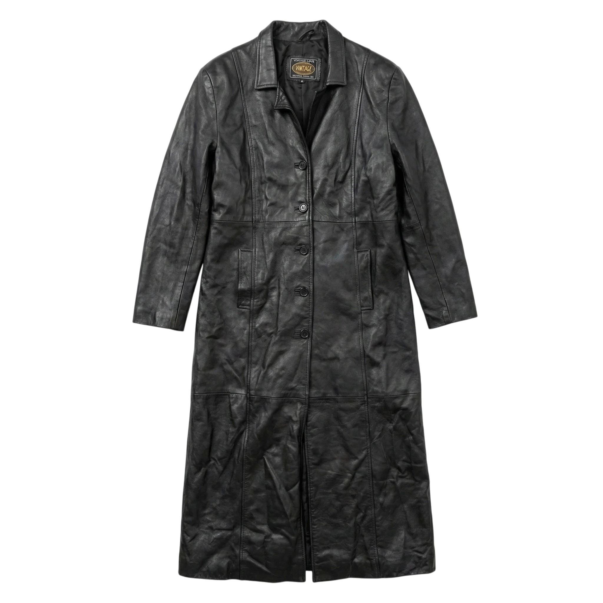 Vintage Love Płaszcz Skórzany Czarny XL Vintage Streetwear - widok ogólny przód vintage