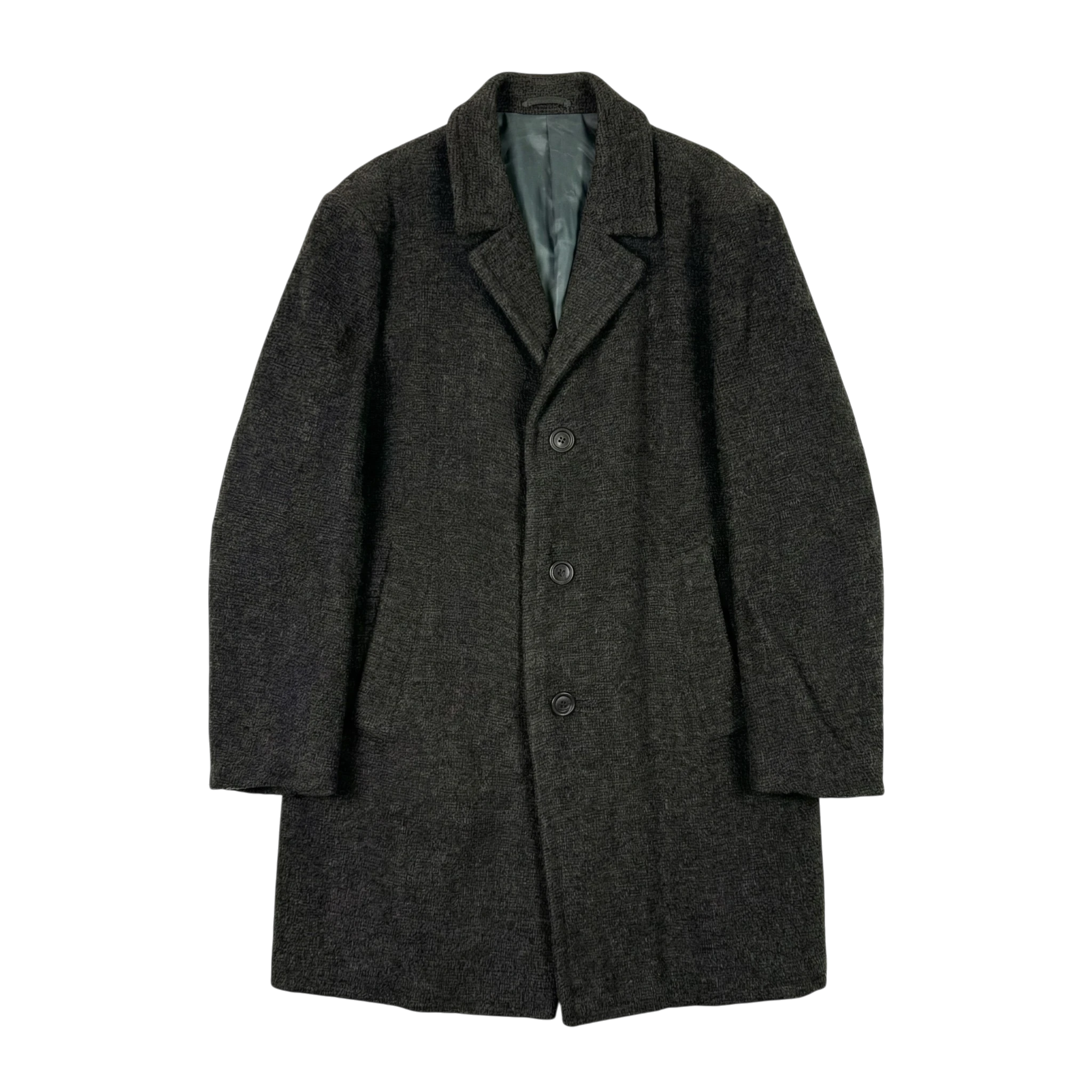 Vintage Love Płaszcz Wełniany Jednorzędowy XL Vintage - widok ogólny przód vintage