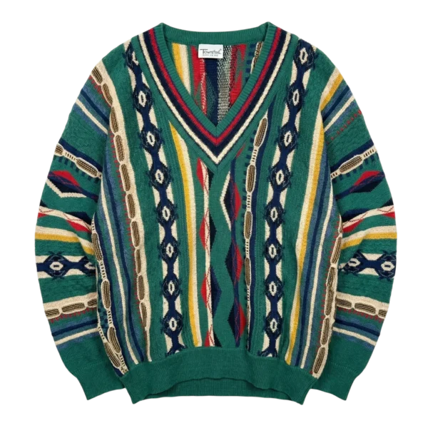 Vintage Love Sweter Coogi Style XXL Vintage Retro Streetwear - widok ogólny przód vintage