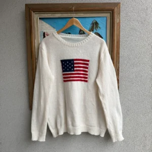 Vintage Love Sweter Flaga USA L Vintage Retro Streetwear - zdjęcie 2
