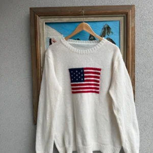 Vintage Love Sweter Flaga USA L Vintage Retro Streetwear - zdjęcie 3