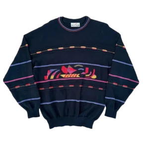 Vintage Love Sweter Pleciony Kolorowy L Vintage Streetwear - widok ogólny przód vintage