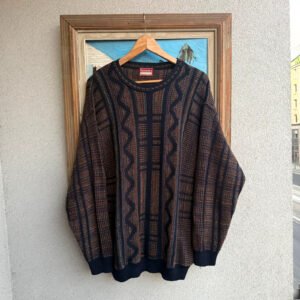Vintage Love Sweter Pleciony Wzory XL Vintage Streetwear - zdjęcie 2